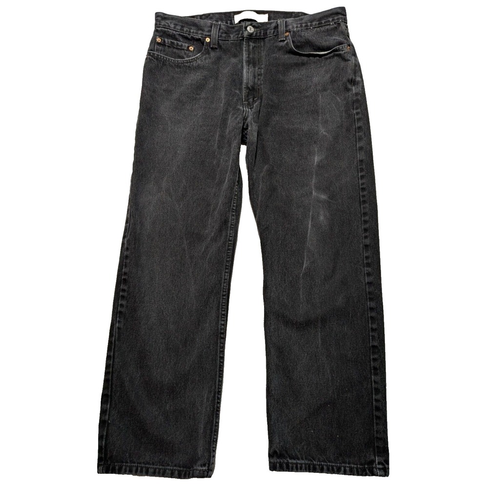 VTG Y2K LEVIS 505 REGULAR FIT - Men 38X30 Black Denim Jeans - Picture 4 of 16